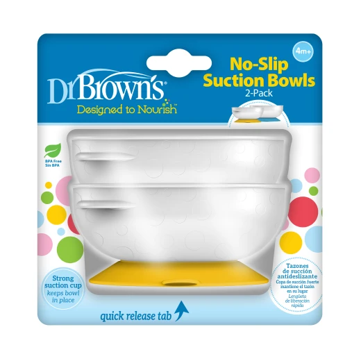 Dr. Brown’s No-Slip Strong Suction Bowls for Babies and Toddlers, Baby Led Feeding, 2-Pack, BPA Free, 4m+ - Dr. Brown's - Image 7