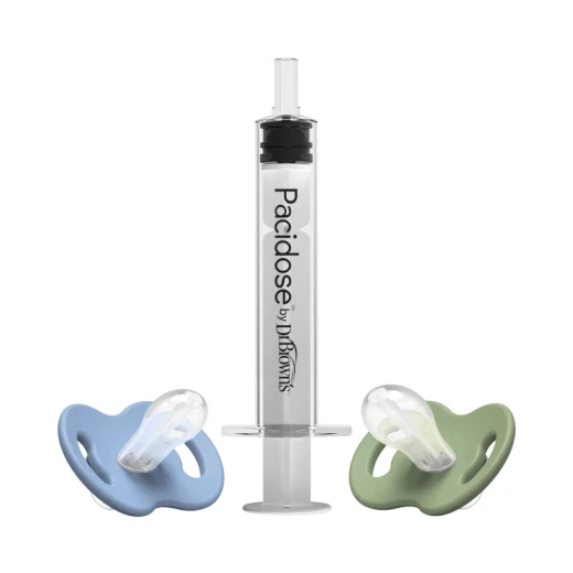 Dr.Brown's Pacidose Liquid Medicine Dispenser , Combo Pack ( Stage 1 pacifier (0-6m), Stage 2 pacifier (6-18m) and 1 Syringe ) - Dr. Brown's - Image 5