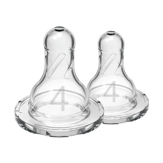 Dr.Brown's Narrow -Neck Silicone Nipple Level 4 ( 9+ months ) , 2-Pack - Dr. Brown's - Image 2