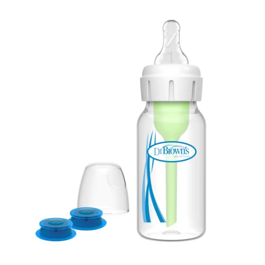 Dr.Brown's Specialty Feeding System 4 oz/120 ml Narrow Bottle , solution for infants with complex feeding issues such as cleft lip, tongue-tie, and lip-tie , with Infant-Paced Feeding Valve + Level 1 Nipple + Extra Valve - Dr. Brown's - Image 2