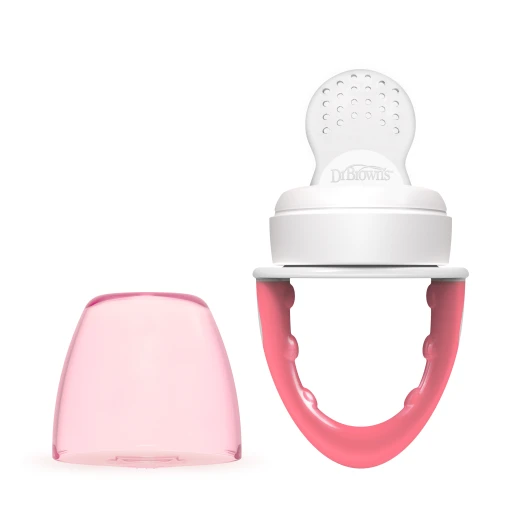 Dr.Brown's Fresh Firsts Silicone Feeder , Solid Food Feeding - Pink  - Dr. Brown's - Image 4