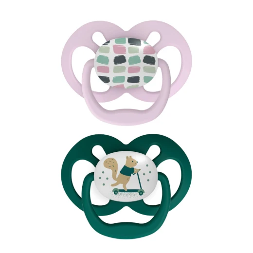 Dr. Brown's Advantage Pacifier - Stage 2 (6-18 ) months, 2-Pack, Pink - Dr. Brown's - Image 2