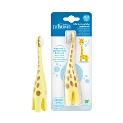 Dr. Brown’s Infant-to-Toddler Toothbrush, Soft and Safe Baby Training Brush, Giraffe , Mint, 0-3 years