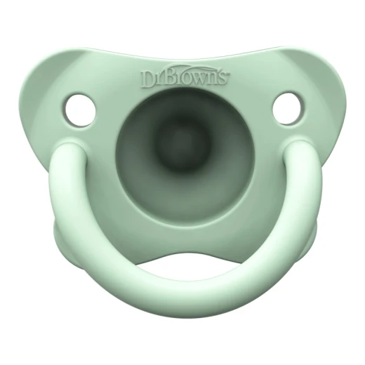 Dr.Brown's HappyPaci Silicone Soother - 0-6m, Pink and Green, 2-Pack - Dr. Brown's - Image 2