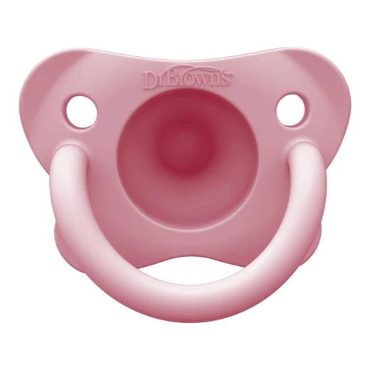 Dr.Brown's HappyPaci Silicone Soother - 0-6m, Pink and Green, 2-Pack - Dr. Brown's - Image 3