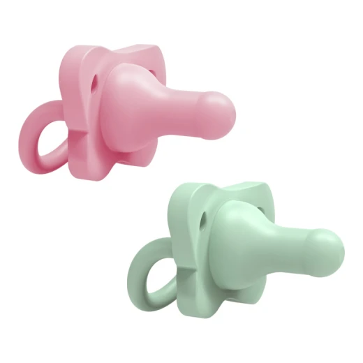 Dr.Brown's HappyPaci Silicone Soother - 0-6m, Pink and Green, 2-Pack - Dr. Brown's - Image 4