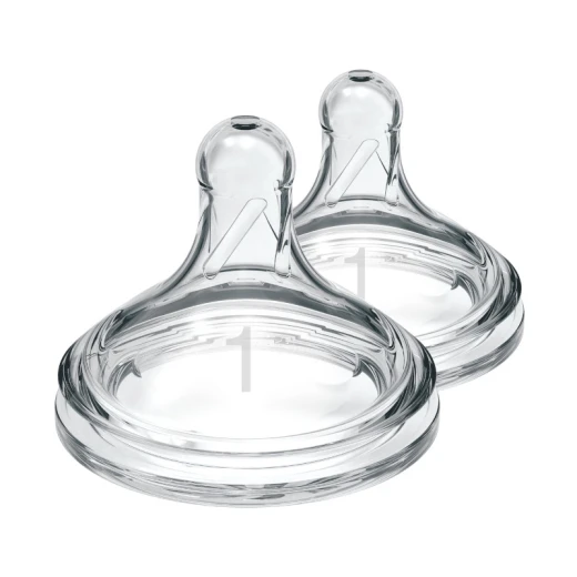  Dr.Brown's Wide-Neck Silicone Nipple Level 1 ( 0-3 months ) , 2-Pack  - Dr. Brown's - Image 2
