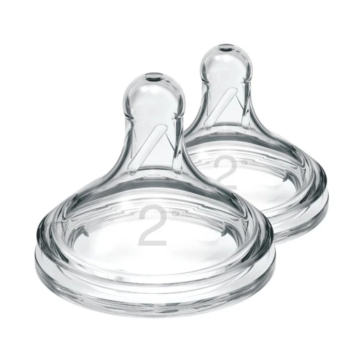  Dr.Brown's Wide-Neck Silicone Nipple Level 2 ( 3-6 months ) , 2-Pack  - Dr. Brown's - Image 2