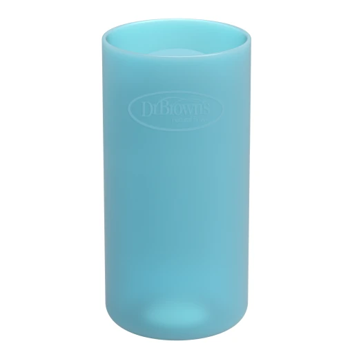 Dr.Browns Narrow-Neck Glass Bottle Silicone Sleeve , 8 oz / 250ml , Blue ,  1-pack - Dr. Brown's - Image 2