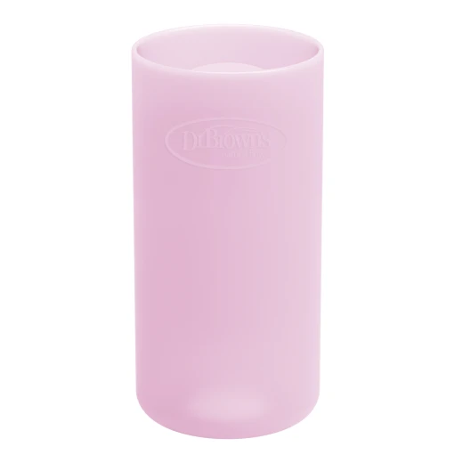 Dr.Brown's Narrow-Neck Glass Bottle Silicone Sleeve , 8 oz / 250ml , Pink ,  1-pack - Dr. Brown's - Image 2