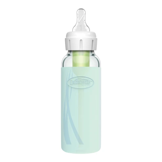 Dr.Browns Narrow-Neck Glass Bottle Silicone Sleeve , 8 oz / 250ml , Mint ,  1-pack - Dr. Brown's - Image 3