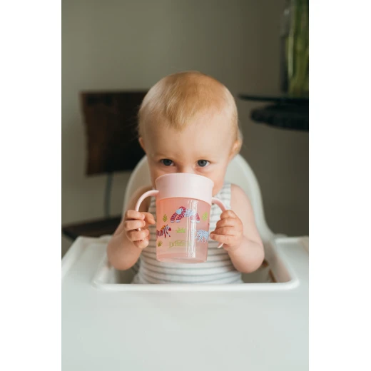 Dr.Brown's Smooth Wall Cheers 360 Cup w/ Handles, 7 oz/200 ml, Pink (6m+), 1-Pack - Dr. Brown's - Image 6