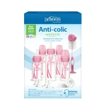 Dr.Brown's Plastic Narrow-Neck Options+ Baby Bottle, PINK Gift Set ( 5 bottles , 9 Nipples , 2 Storage Caps , 1 Bottle Brush ) - Dr. Brown's