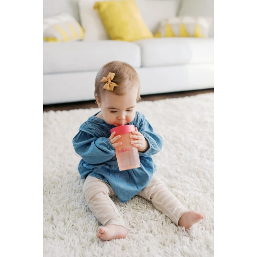 Dr. Brown’s Milestones Straw to 360° Cup , Convertible Toddler Training Cup , with Interchangeable Silicone Straw and 360 Degree Cup Lids, pink , 10 oz/300 mL, BPA Free - Dr. Brown's - Image 7