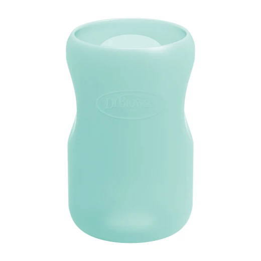 Dr.Browns Wide -Neck Glass Bottle Silicone Sleeve , 9oz / 270ml , Mint ,  1-pack - Dr. Brown's - Image 4