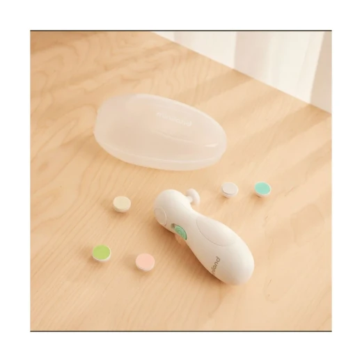 Miniland Electric Baby Nail Trimmer  includes 6 interchangeable heads, 4 for children and 2 for adults, and two speeds - Miniland - Image 3