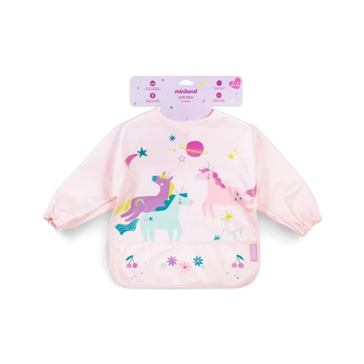 Miniland Long-Sleeve Bib with light, waterproof and resistant material , FANTASY - Miniland - Image 4