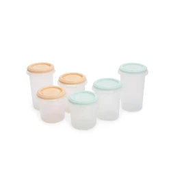 Mainland Airtight Food Containers Set of 6 ,  includes two 200ml containers, two 250ml containers, and two 330ml containers