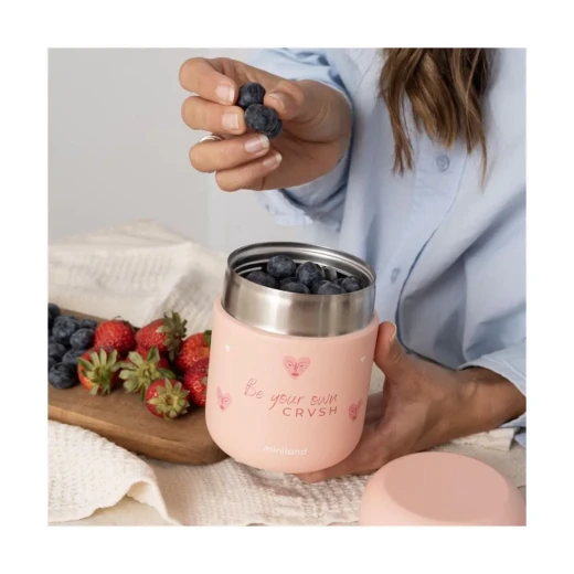 Miniland  Mini Food Thermos For Solid Food And Baby Food  , High Quality Stainless steel 280ml - CRVSH - Miniland - Image 2