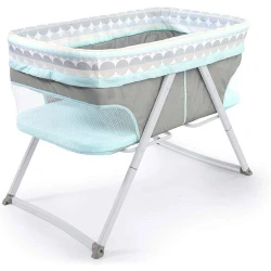 Ingenuity Portable Baby Bed, Foldable & Easy-Close Travel Crib for Newborns and Infants