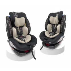 Burbay AG103 360° Rotating ISOFIX Car Seat, All-in-One Convertible Baby & Child Safety Seat, Rear & Forward Facing, Birth to 36 kg (Group 0+/1/2/3)