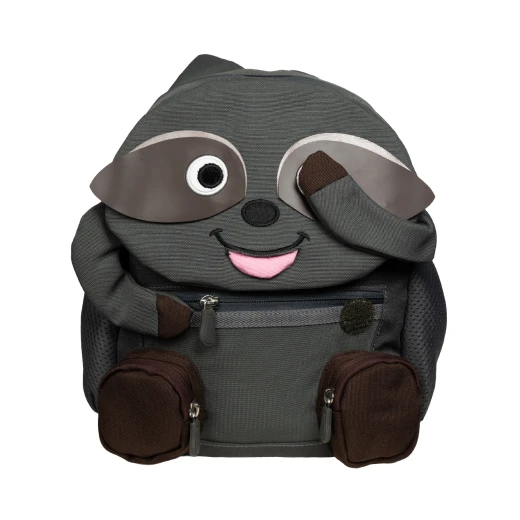 Kids Backpack Raccoon Design with Pull-Out Tongue and Velcro Hands, 8L Capacity, 29×25×13 cm Size, Lightweight Waterproof, Ideal for Kindergarten, Nursery, Travel and Daily Use - Alph - Image 2