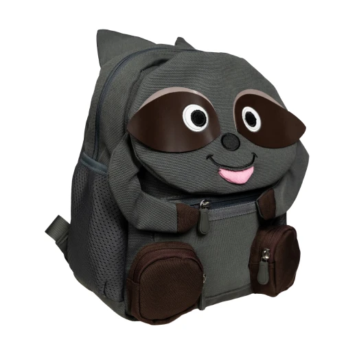 Kids Backpack Raccoon Design with Pull-Out Tongue and Velcro Hands, 8L Capacity, 29×25×13 cm Size, Lightweight Waterproof, Ideal for Kindergarten, Nursery, Travel and Daily Use - Alph - Image 3