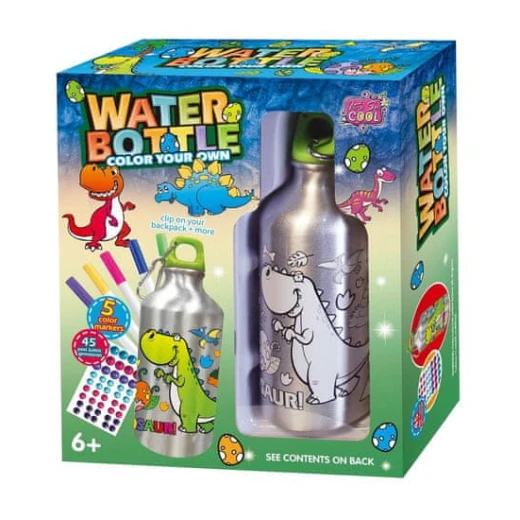 product is an art kit for children to decorate their own water bottle with dinosaur designs. - Creative's - Image 4
