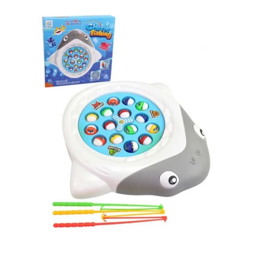 Shark fishing game for children, measuring 28×4×26 cm, an entertaining and interactive experience to develop concentration and manual skills. The safe and colorful design attracts children and increases the fun of group and individual play Shark fishing game for children, measuring 28×4×26 cm, an entertaining and interactive experience to develop concentration and manual skills. The safe and colorful design attracts children and increases the fun of group and individual play