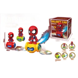 سيارة سبايدرمان المتوازنة (Spider-Man Balance Car) ، وهي لعبة تفاعلية مصممة للأطفال. الإضاءة والموسيقى: مزودة بأضواء LED  وتصدر موسيقى حماسية أثناء الحركة.
