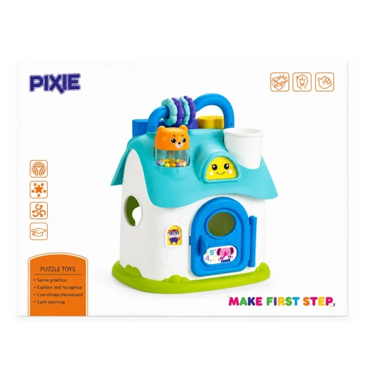 هذه اللعبة هي منزل فرز الأشكال التعليمي للأطفال (Pixie Puzzle Toys). هي مصممة خصيصاً لمساعدة الرضع والأطفال الصغار على تطوير مهاراتهم الحركية والذهنية في المراحل العمرية المبكرة. هذه اللعبة هي منزل فرز الأشكال التعليمي للأطفال (Pixie Puzzle Toys). هي مصممة خصيصاً لمساعدة الرضع والأطفال الصغار على تطوير مهاراتهم الحركية والذهنية في المراحل العمرية المبكرة.