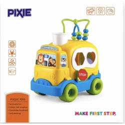 Pixie's Educational School Bus (Shapes and Music Bus) is a puzzle and development toy designed for early childhood education.