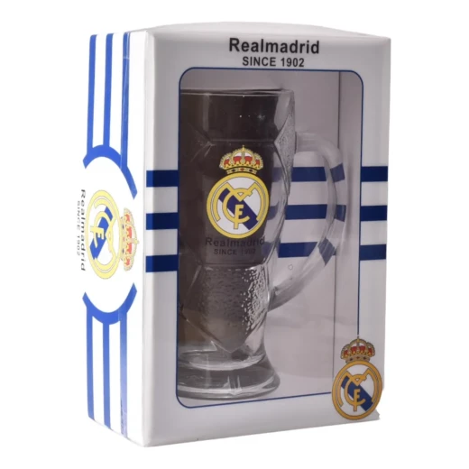 كوب زجاجي رسمي لنادي ريال مدريد Real Madrid FC، تصميم أنيق وعصري لعشاق الفريق، مثالي للاستخدام اليومي أو كهدية مميزة للأطفال والكبار لإظهار حبهم للنادي بطريقة ممتعة وعملية - Image 4