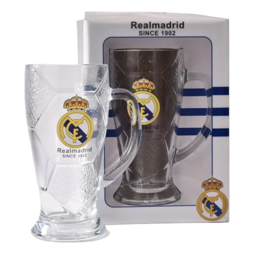 كوب زجاجي رسمي لنادي ريال مدريد Real Madrid FC، تصميم أنيق وعصري لعشاق الفريق، مثالي للاستخدام اليومي أو كهدية مميزة للأطفال والكبار لإظهار حبهم للنادي بطريقة ممتعة وعملية كوب زجاجي رسمي لنادي ريال مدريد Real Madrid FC، تصميم أنيق وعصري لعشاق الفريق، مثالي للاستخدام اليومي أو كهدية مميزة للأطفال والكبار لإظهار حبهم للنادي بطريقة ممتعة وعملية