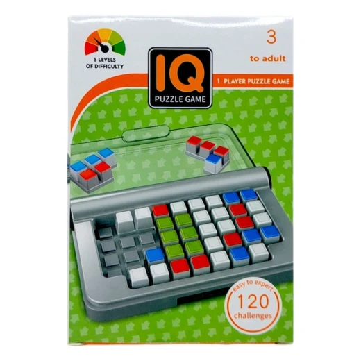 لعبة الألغاز المحمولة IQ Focus من شركة SmartGames، وهي مصممة لتحفيز المهارات المعرفية لعبة الألغاز المحمولة IQ Focus من شركة SmartGames، وهي مصممة لتحفيز المهارات المعرفية