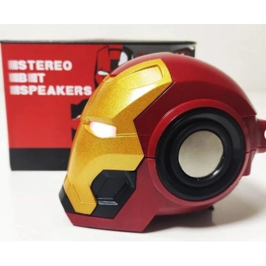 سماعات Iron Man على شكل خوذة الرجل الحديدي مع إضاءة LED جذابة، تصميم عصري وممتع لعشاق مارفل، تقدم صوتًا واضحًا وتجربة ترفيهية مبتكرة للأطفال والمراهقين والكبار