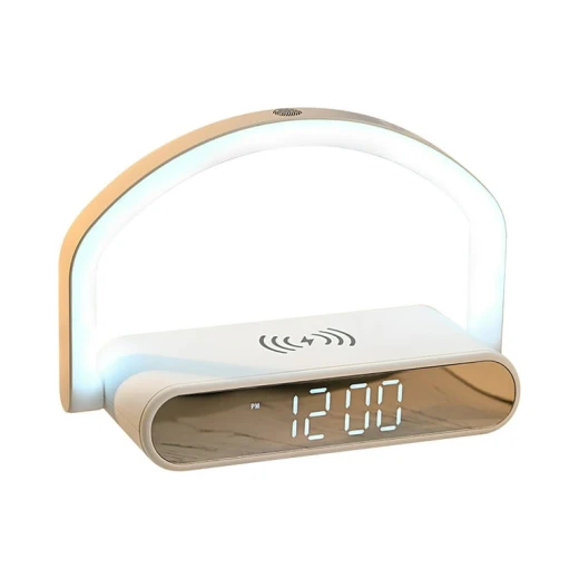 This product is the Junwei Star LED Clock, a multifunctional digital alarm clock that also offers wireless charging for smartphones - Creative's - Image 2