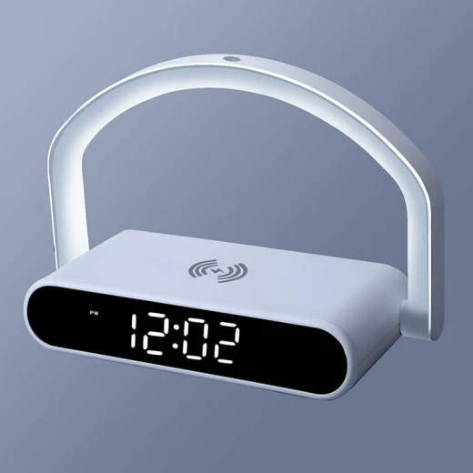 This product is the Junwei Star LED Clock, a multifunctional digital alarm clock that also offers wireless charging for smartphones - Creative's - Image 4