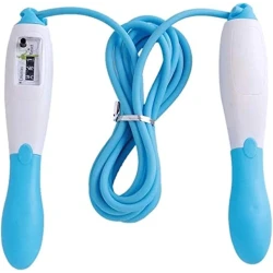 Smart Digital Jump Rope with Automatic Jump Counter Adjustable Length Ergonomic Handles 360 Degree Rotation Anti Twist Durable PVC Rope Fitness Training Equipment for Kids and Adults Home Workout Cardio Exercise