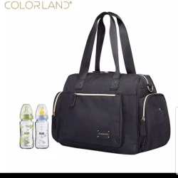 Colorland Large Capacity Maternity Mummy Bags, Black