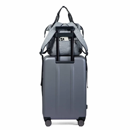حقيبة ظهر  متعددة الوظائف للأمهات باللون الأسود بسعة كبيرة وحقيبة الأم والطفل وحقيبة سفر محمولة لتخزين مستلزمات الأطفال - كولورلاند - Image 10