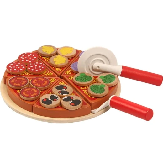 The Coloured Box The Little Chef Wooden Pizza - The Coloured Box - Image 4
