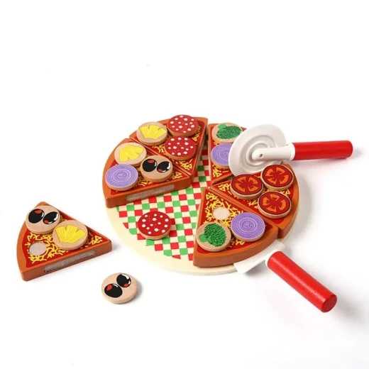 The Coloured Box The Little Chef Wooden Pizza - The Coloured Box - Image 5