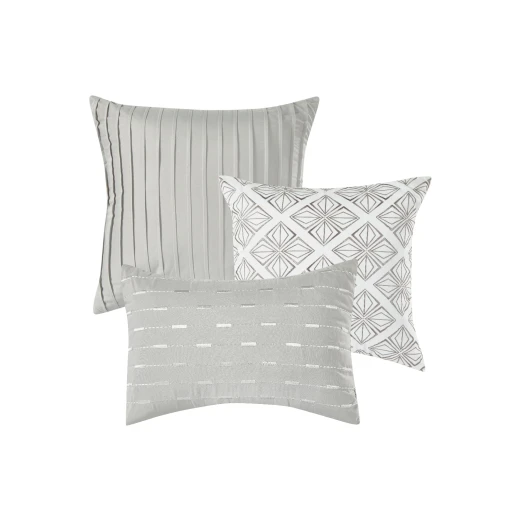 Merlin Livings 7 pieces Luxury Jacquard King Size Bedding set Elegant Geometric Pattern Set for Master Bedroom - Merlin Livings - Image 3