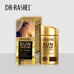 كريم واقي شمس مضاد لعلامات التقدم في العمر بمعامل حماية 100 من Dr. Rashel يوفر حماية عالية جداً من الأشعة فوق البنفسجية مع ترطيب عميق وتقليل التجاعيد بتركيبة خفيفة سريعة الامتصاص للاستخدام اليومي - د.راشل