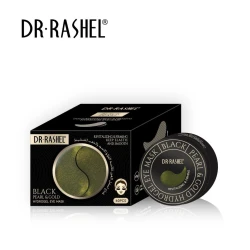 Black Revitalizing Pearl and Gold Hydrogel Eye Mask 60 Pieces Under Eye Patches for Dark Circles Puffiness Wrinkle Reduction Deep Hydration Lifting Brightening Skincare for All Skin Types
