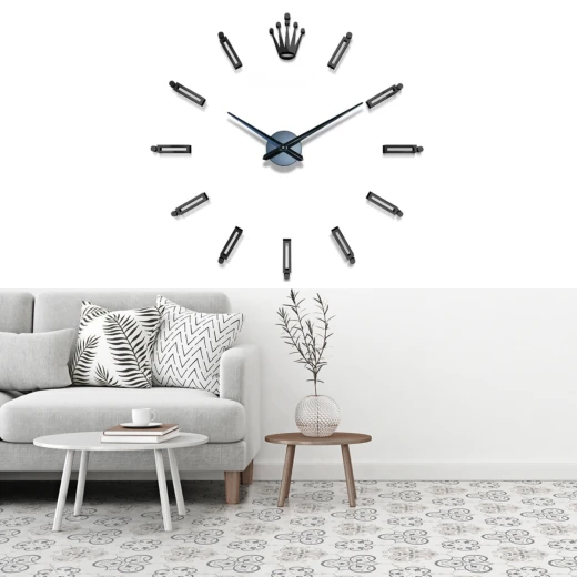 Large DIY 3D Wall Clock with elegant and modern design, adjustable size from 60–120 cm Easy self-installation without a technician, silent movement with no noise, perfect for living rooms, bedrooms, and offices - Image 19