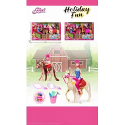 SeaLand Toys, Girls Doll Set – Large & Small Dolls with Big and Small Horses and Accessories
