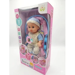 SeaLand Toys, Baby Doll with Sound & Carry Backpack (Baby Carrier)