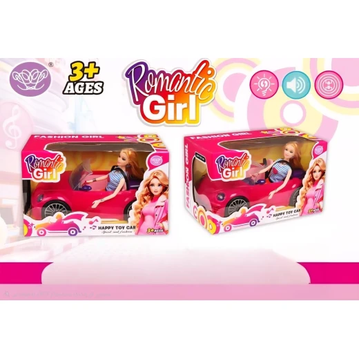 SeaLand Toys, Barbie Style Car with Doll – Battery Operated with Sound & Lights SeaLand Toys, Barbie Style Car with Doll – Battery Operated with Sound & Lights